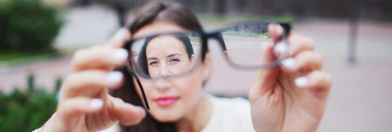 Woman with glasses