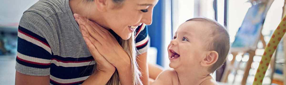 Baby laughing