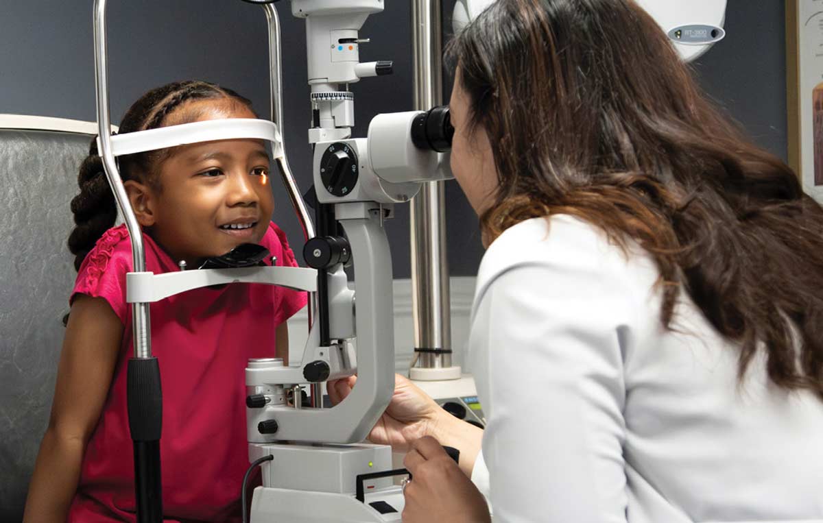 Child's eye exam