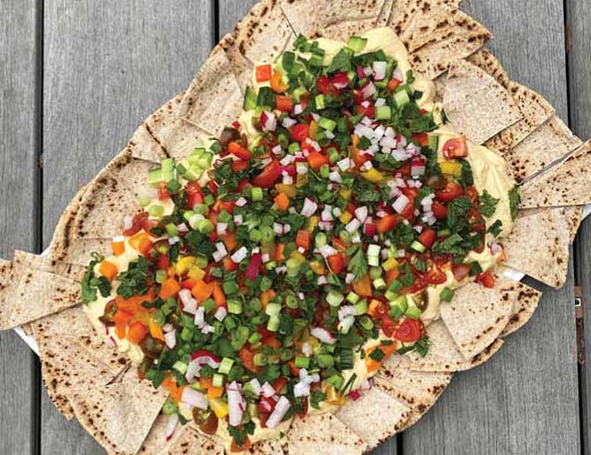 Hummus Salad Dip Platter