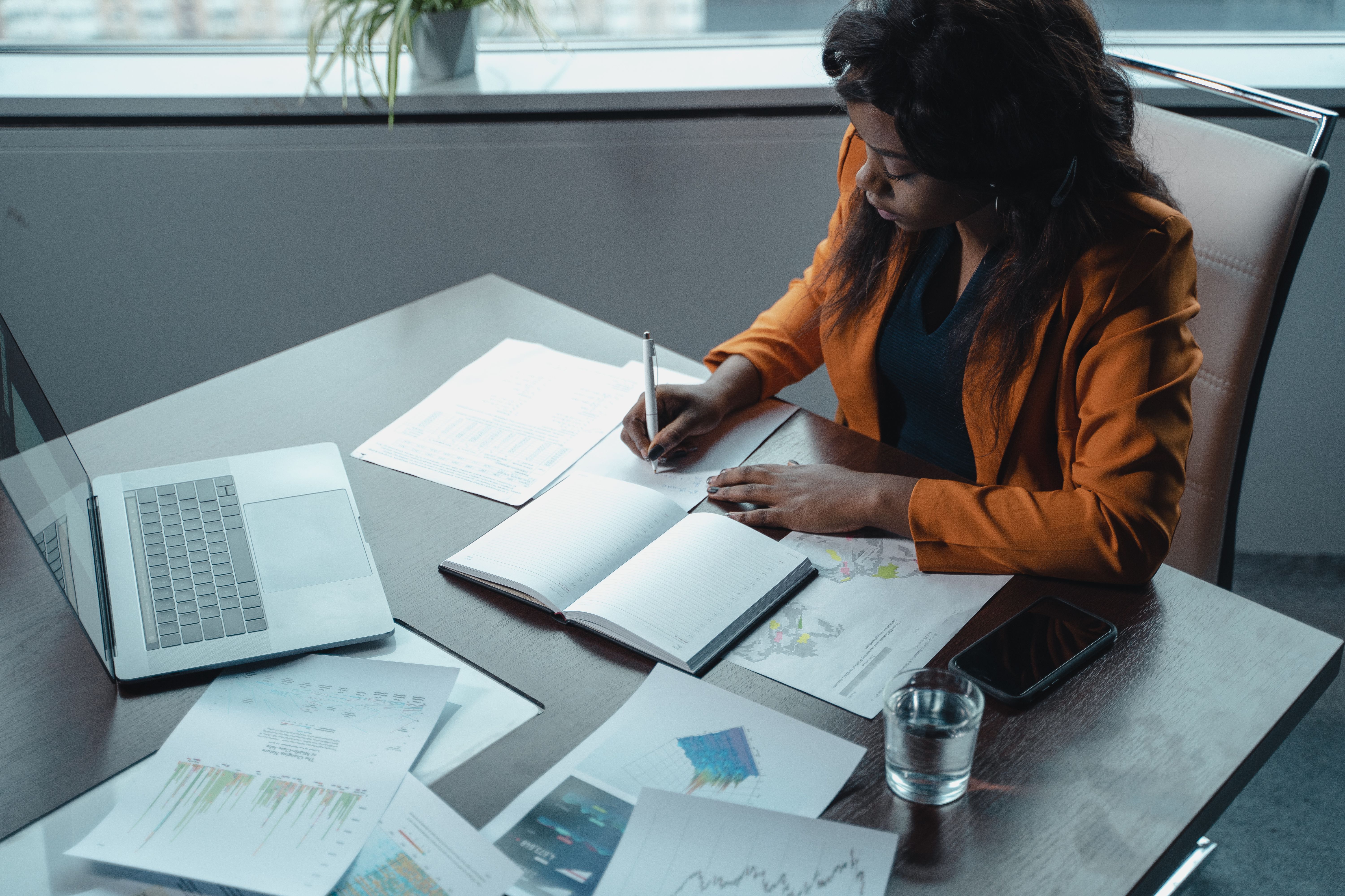 Woman working at desk